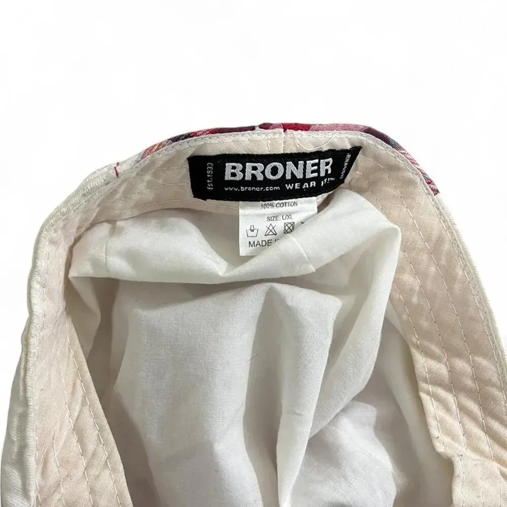Broner red and white plaid